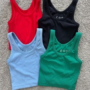 Cara Loren Active Pack of 4 Ribbed Workout Tops